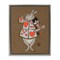 Stupell Industries Rabbit Playing Card Hearts Framed Floater Canvas Wall Art Design by Joris Hoefnagel